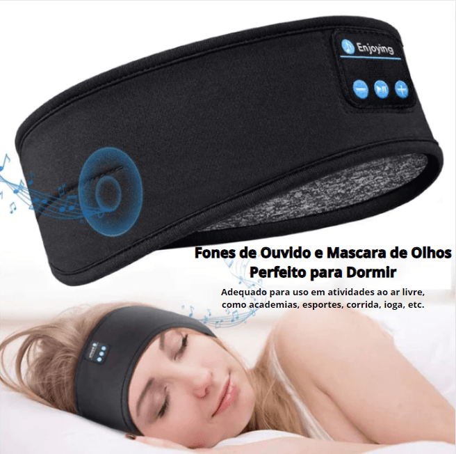 Fones De Ouvido Sem Fio Bluetooth, Esportes Dormir Headband, Fones De Ouvido Elásticos - Tudo Pra Você Shop
